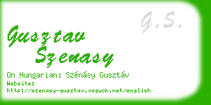gusztav szenasy business card