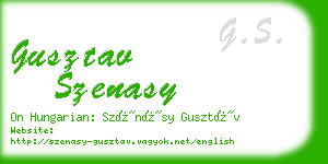 gusztav szenasy business card